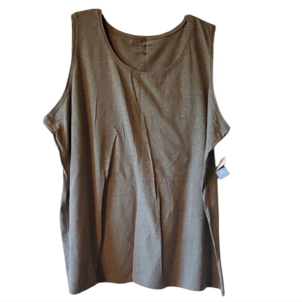 Catherines Charcoal gray Tank Top 3X NEW Suprema collection Tag less super soft